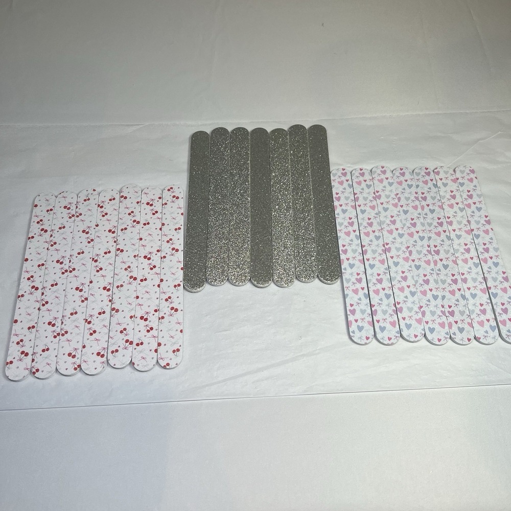 21pc Double-Sided Cute Emery Board Nail File Manicures & Nail Prep Spa Party